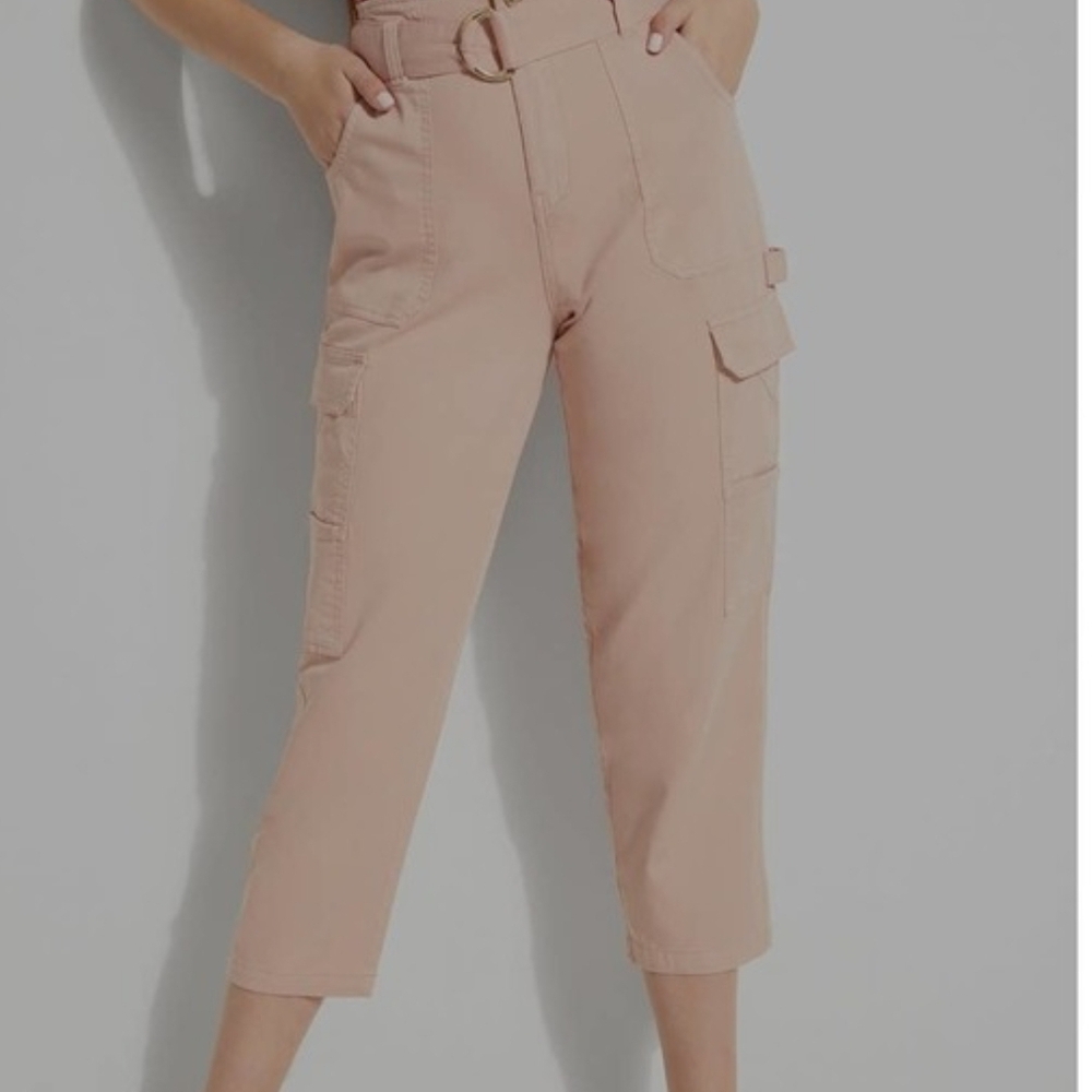 Guess Zandaya Maueve Sand Women's Cropped Pants NWT 14